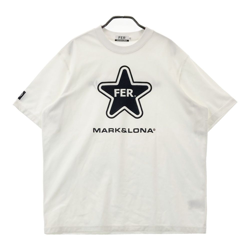 サイズ 48 MARK LONA マークアンドロナ 半袖Tシャツ FER Star Tee ホワイト系 ゴルフウェア メンズ ストスト