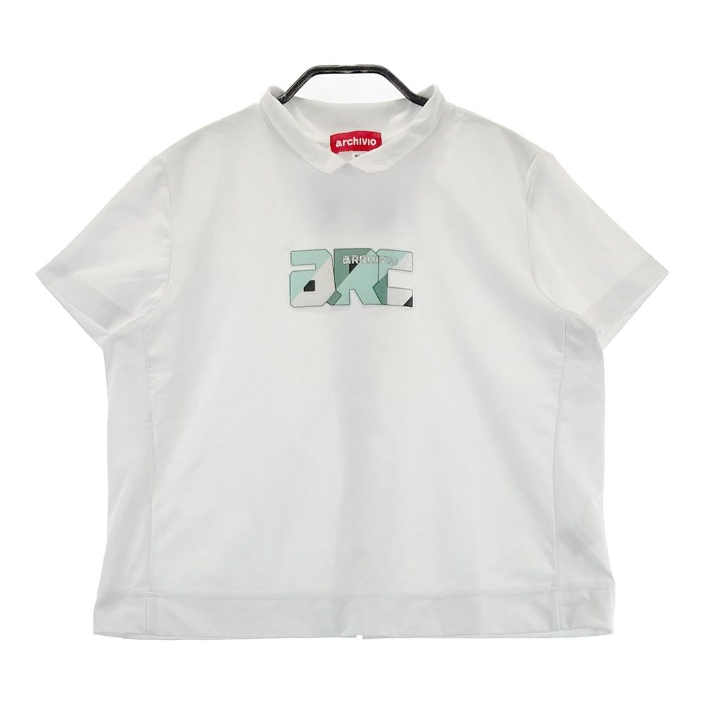 サイズ 40 ARCHIVIO アルチビオ モデル ハイネック 半袖Tシャツ バックスリット ホワイト系 240101557373 ゴルフウェア レディース ストスト