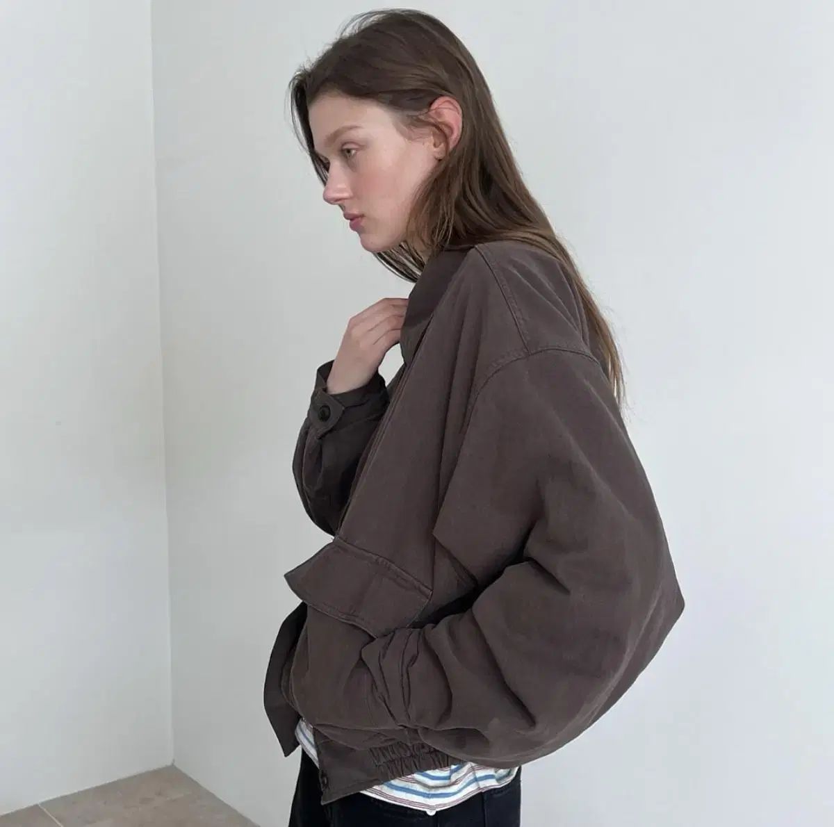 HETHERMENT ガーメント ウォッシュ アウター ブラウン