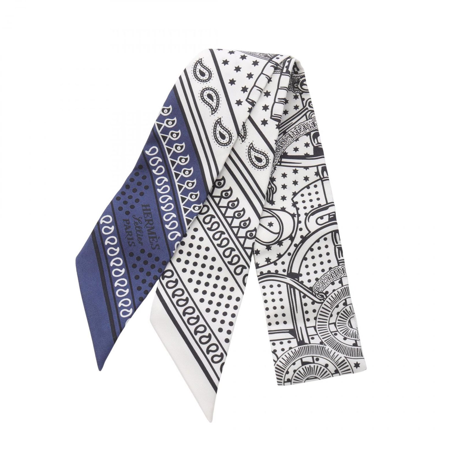 エルメス HERMES スカーフ ツイリー Eperon d Or Bandana シルク ツイリー レディース