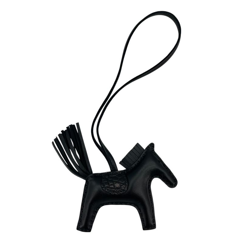 エルメス HERMES ロデオPM タッチ Z刻 ブラック アニョーミロ アリゲーター レディース チャーム