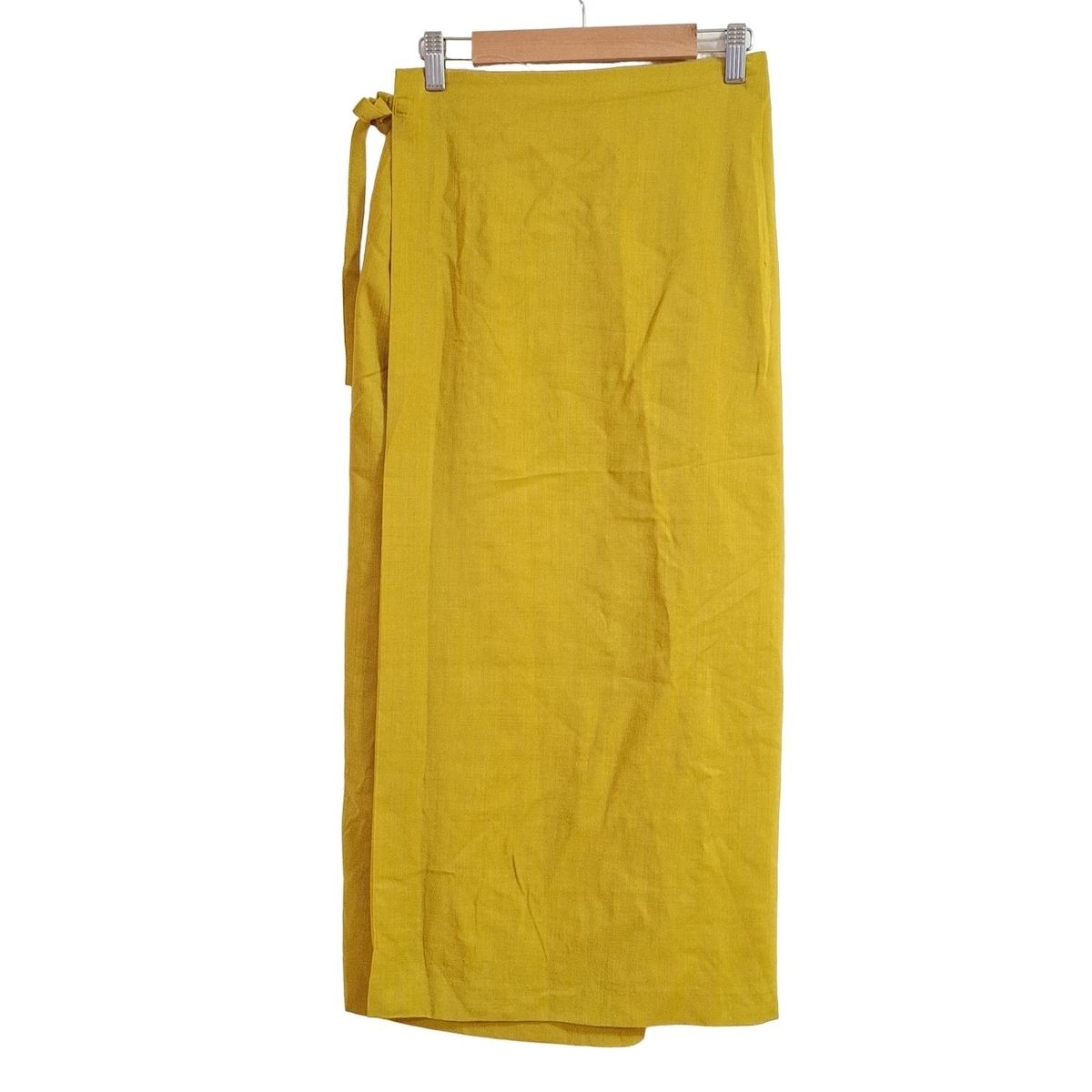 SOU SOU ソウソウ 巻きスカート レディース - ダークイエロー ロング 毛斯綸 岡田縫工所