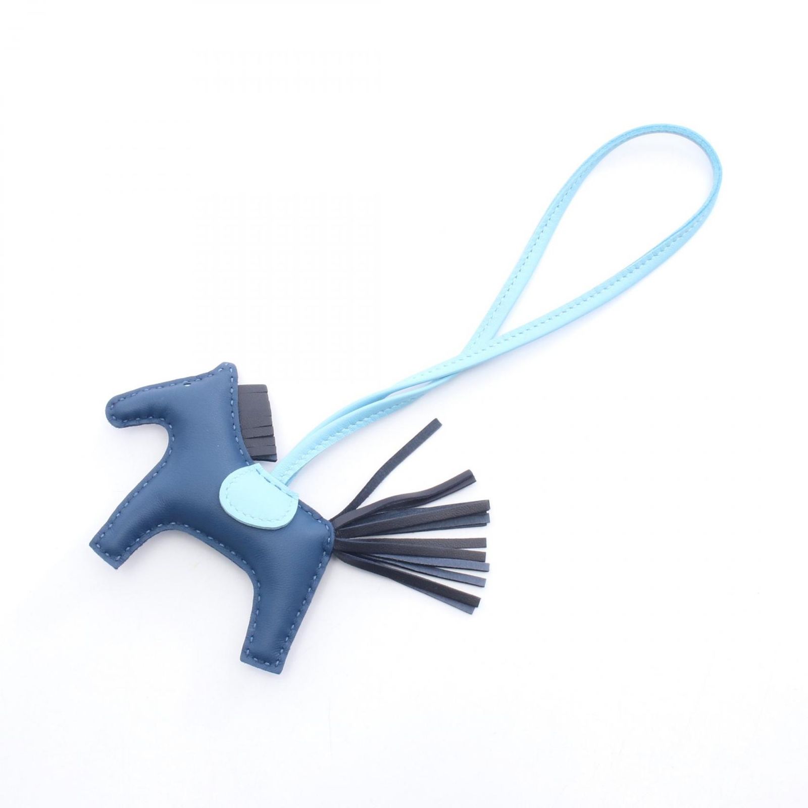 エルメス HERMES チャーム ロデオPM ブルータイ セレステ ブルーニュイ レザー ロデオPM ブルータイ セレステ ブルーニュイ レディース