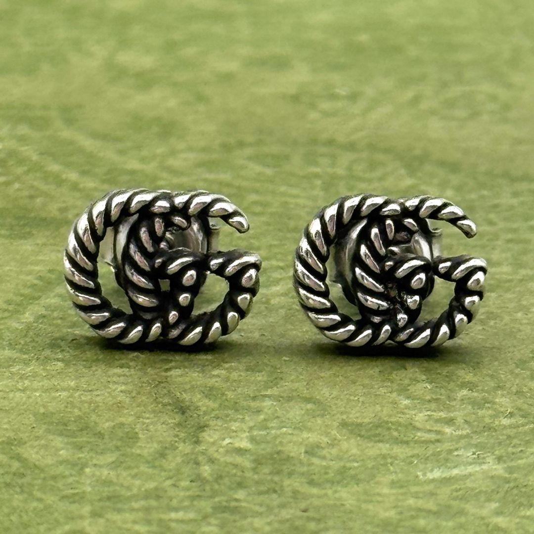 GUCCI ggマーモント 925 ツイスト ダブルg ピアス 106312