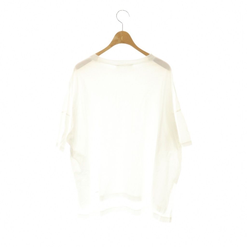 エンフォルド ENFOLD 25SS SLIT BIG T-SHIRT Tシャツ カットソー 半袖 コットン 38 白 NR OS