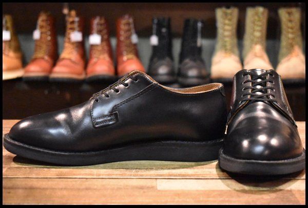 7.5D 20年 レッドウィング 101 ポストマン シューズ 黒 ブラック シャパラル ローカット 短靴 ブーツ redwing HOPESMORE FJ405