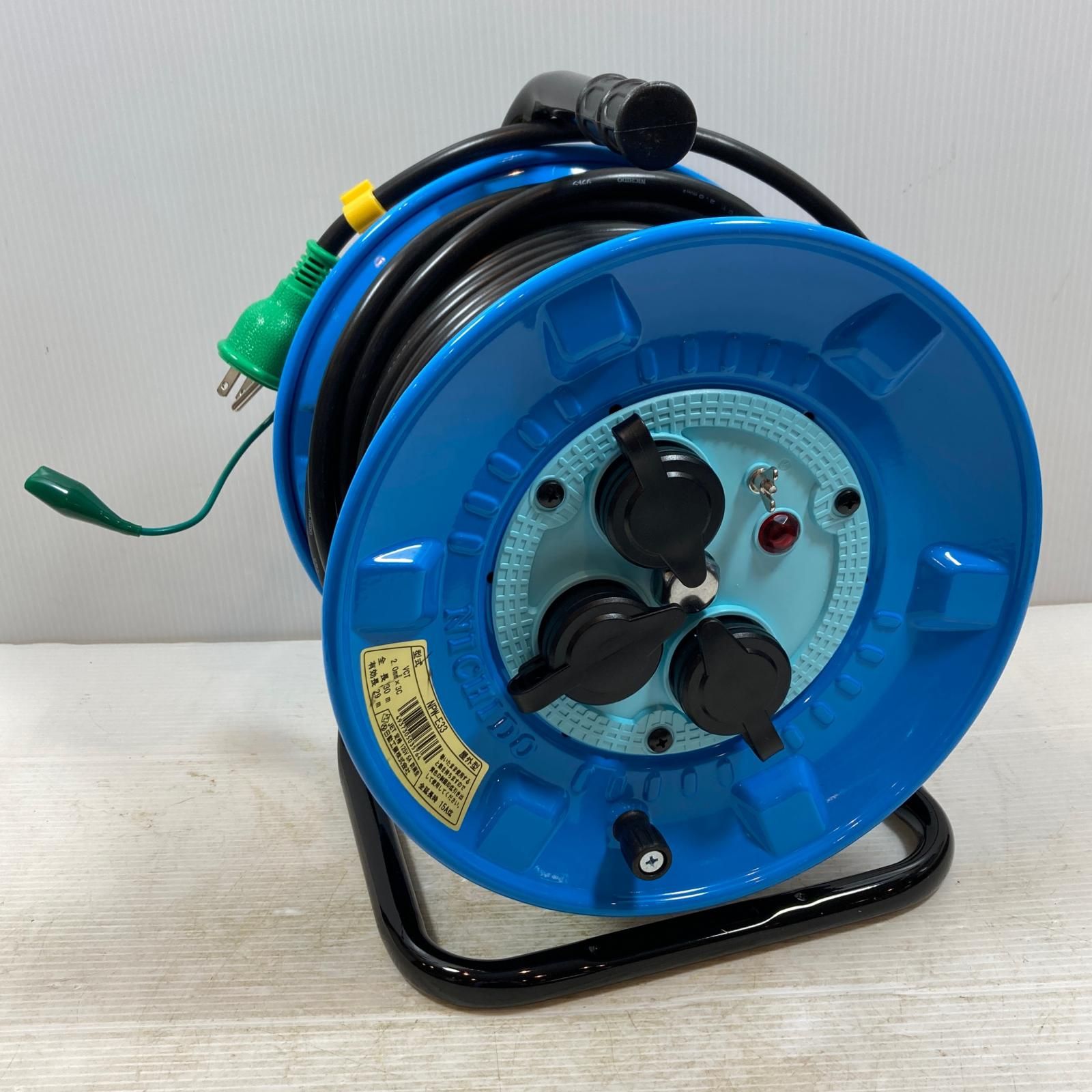 κκNICHIDO 電材 コードリール NPW-E33 ブルー