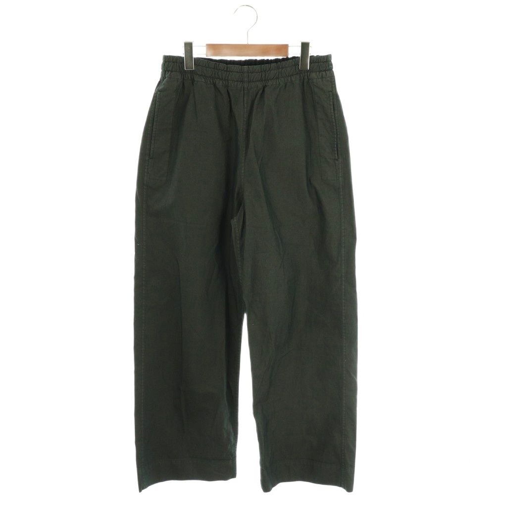 マーガレットハウエル MHL 25 AW DENSE COTTON NYLON トラウザーパンツ ワイドパンツ 2 チャコール ES OS
