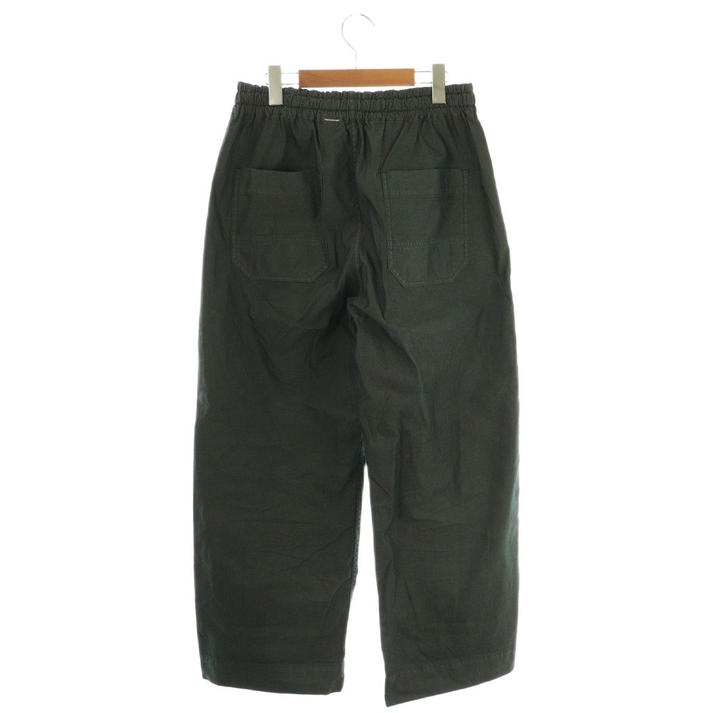 マーガレットハウエル MHL. 25AW DENSE COTTON NYLON TROUSERS トラウザーパンツ ワイドパンツ 2 チャコール ES OS