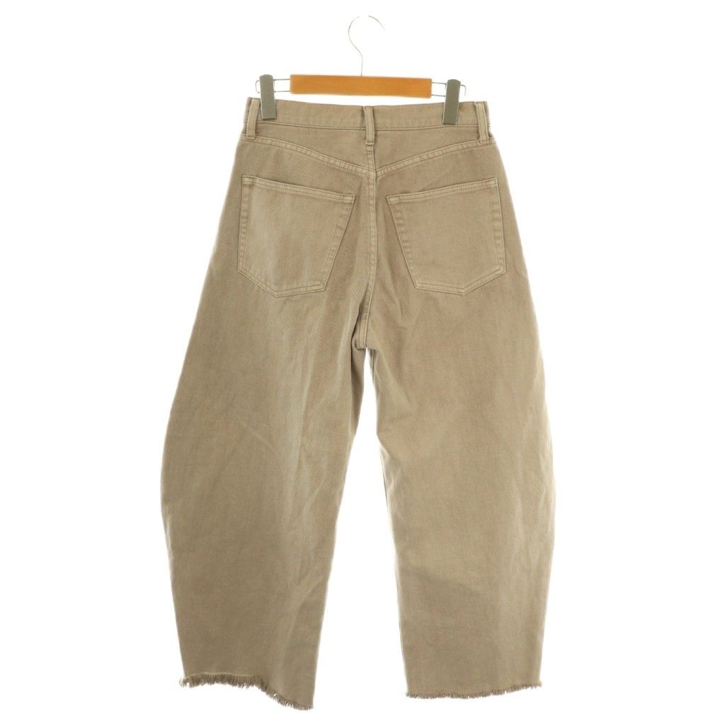 ウィムガゼット Whim Gazette 24SS ピグメントダイカーブパンツ テーパード カットオフ 36 ベージュ AT OS
