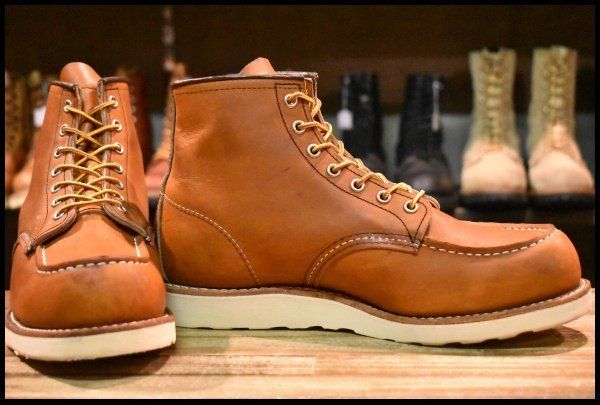 9.5E 24年 レッドウィング 875 アイリッシュセッター 茶 オロレガシー モックトゥ レースアップ ブーツ redwing HOPESMORE FJ406
