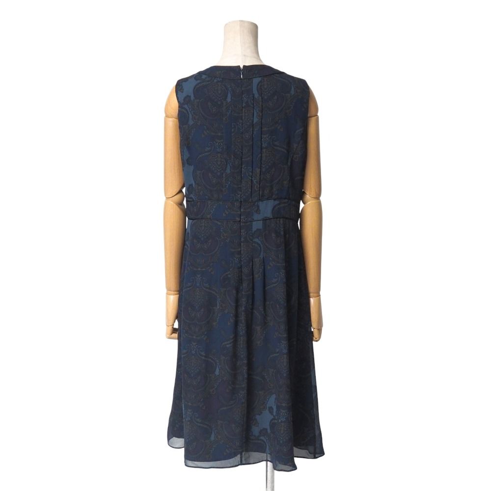 バーバリー ワンピース サイズ40 ペイズリー ノースリーブ ブザム ロング フ ブランド古着 RA 6502