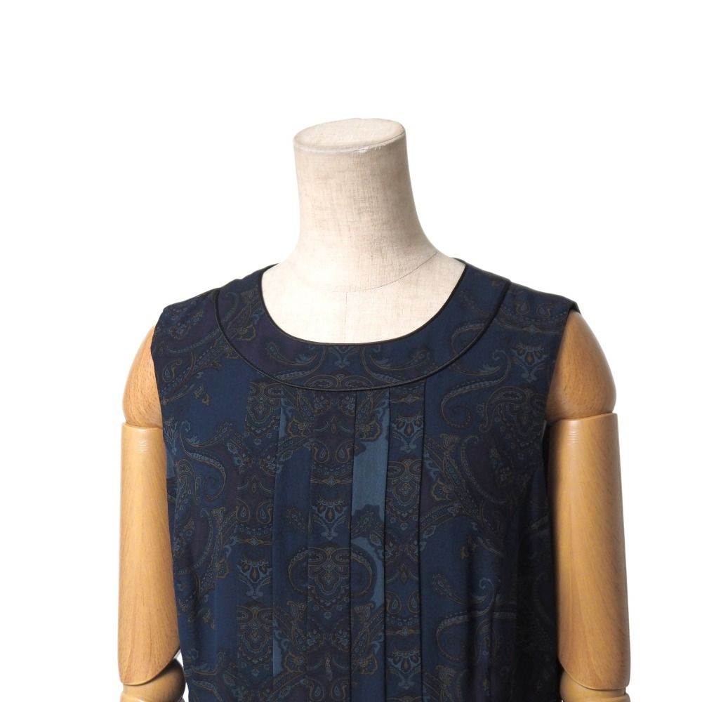  バーバリー ワンピース サイズ40 ペイズリー ノースリーブ ブザム ロング フ ブランド古着 RA 6502 ノースリーブ その他