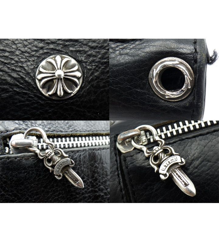 CHROME HEARTS WAVE ウォレット 超美品 正規品 クロムハーツ WAVE wallet 長財布 ウェーブ ヘビーレザー | chromehearts