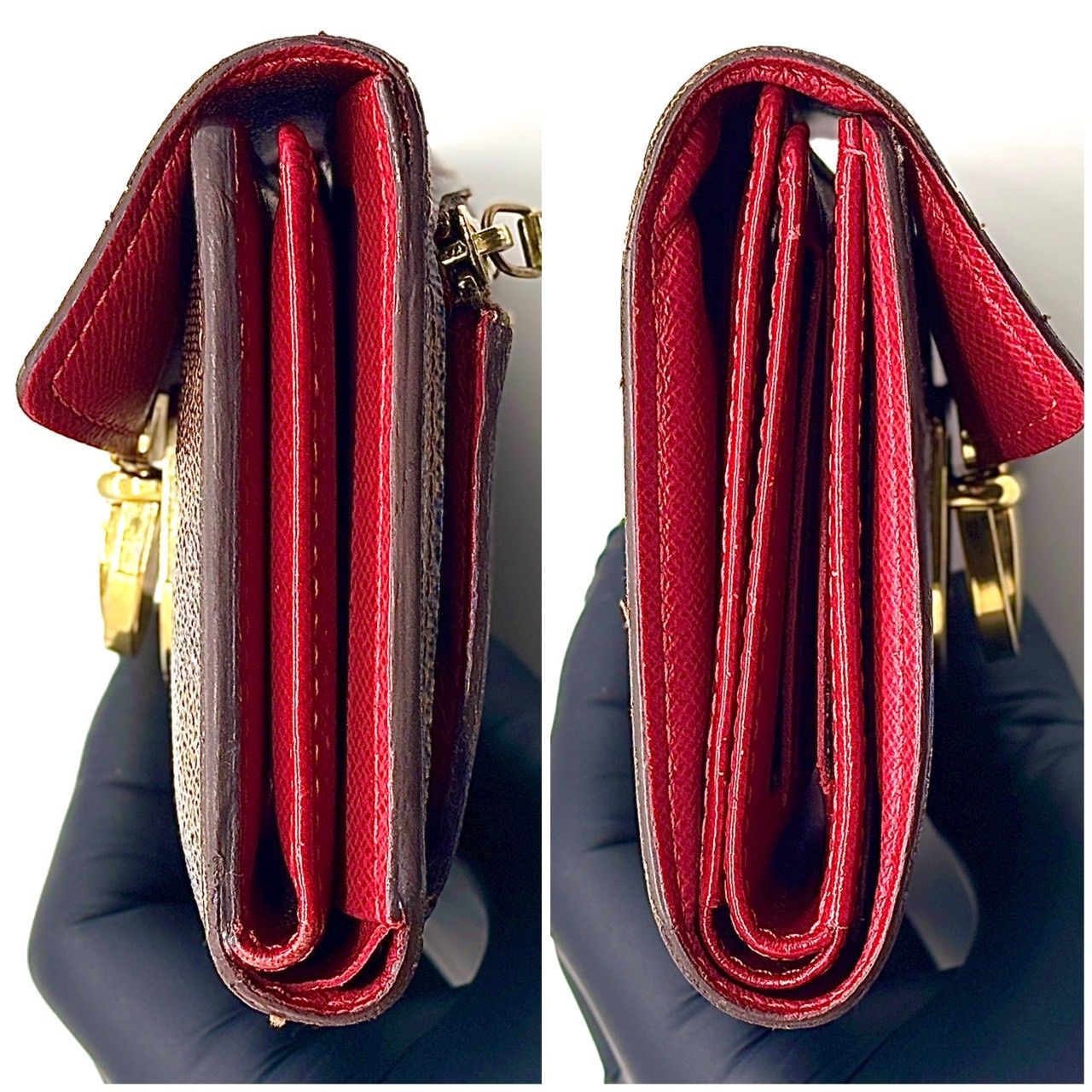 品格を纏う赤の差し色】 LOUIS VUITTON ルイヴィトン 三つ折り財布