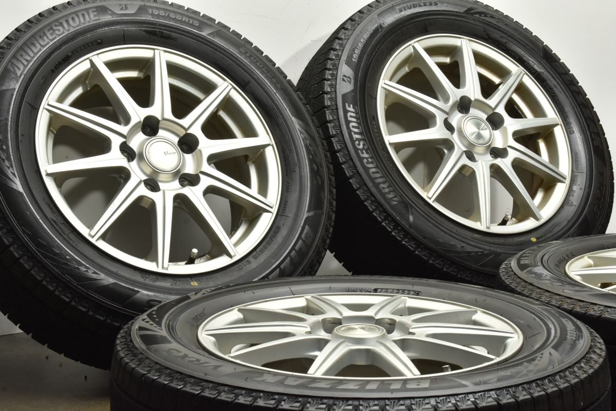 スタッドレス Vエモーション 15 in 6 J 48 PCD 114 3 ブリヂストン ブリザック VRX 195 65 R ノア ヴォクシー ステップワゴン セレナ