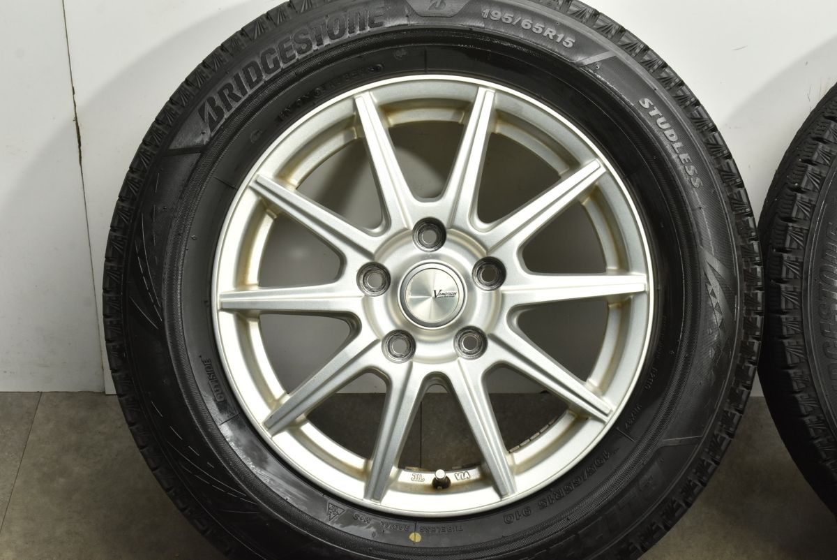  スタッドレス Vエモーション 15 in 6 J 48 PCD 114 3 ブリヂストン ブリザック VRX 195 65 R ノア ヴォクシー ステップワゴン セレナ 15インチ タイヤ ホイールセット