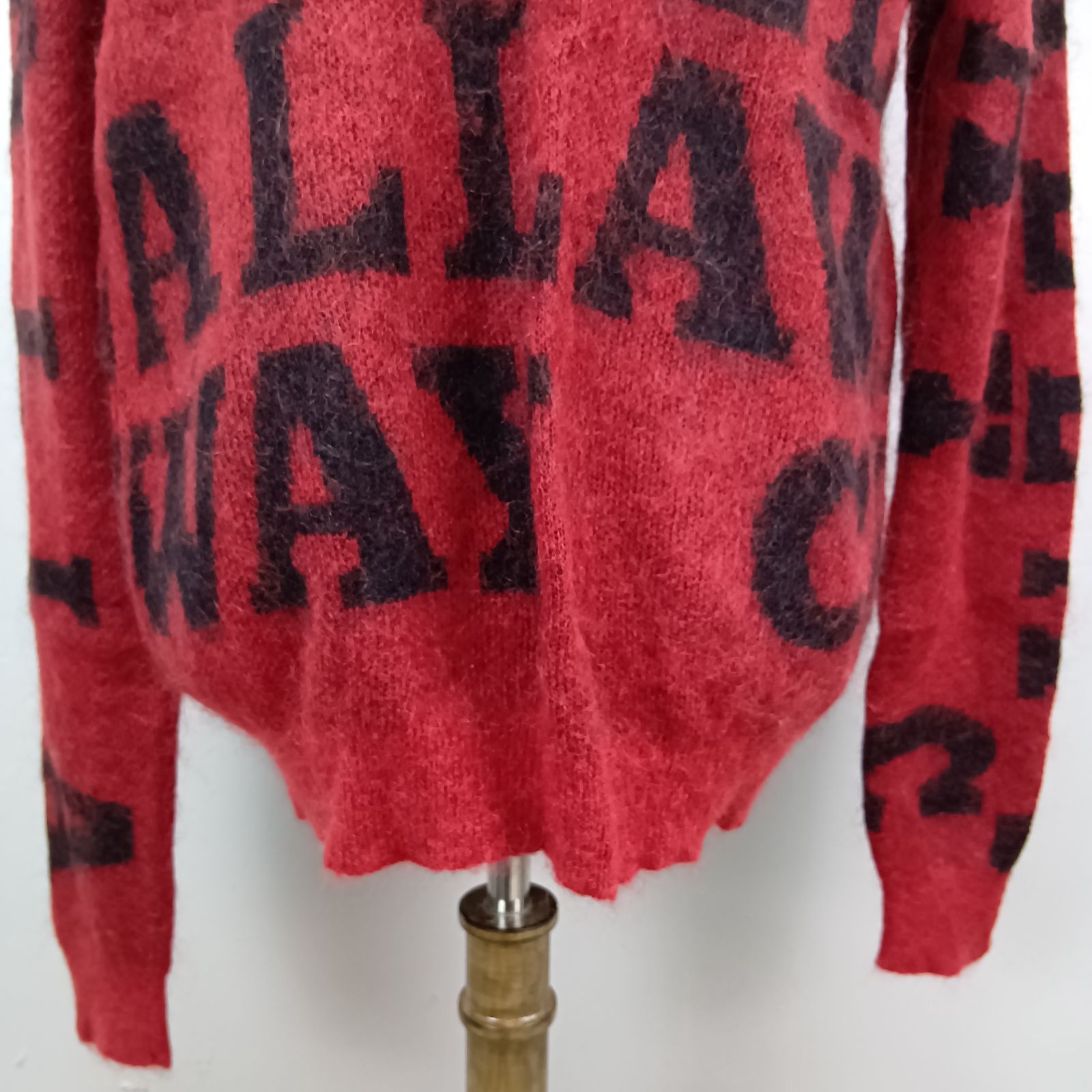 callaway モヘヤニット 3Lサイズ レッド総柄 キャロウェイ セーター