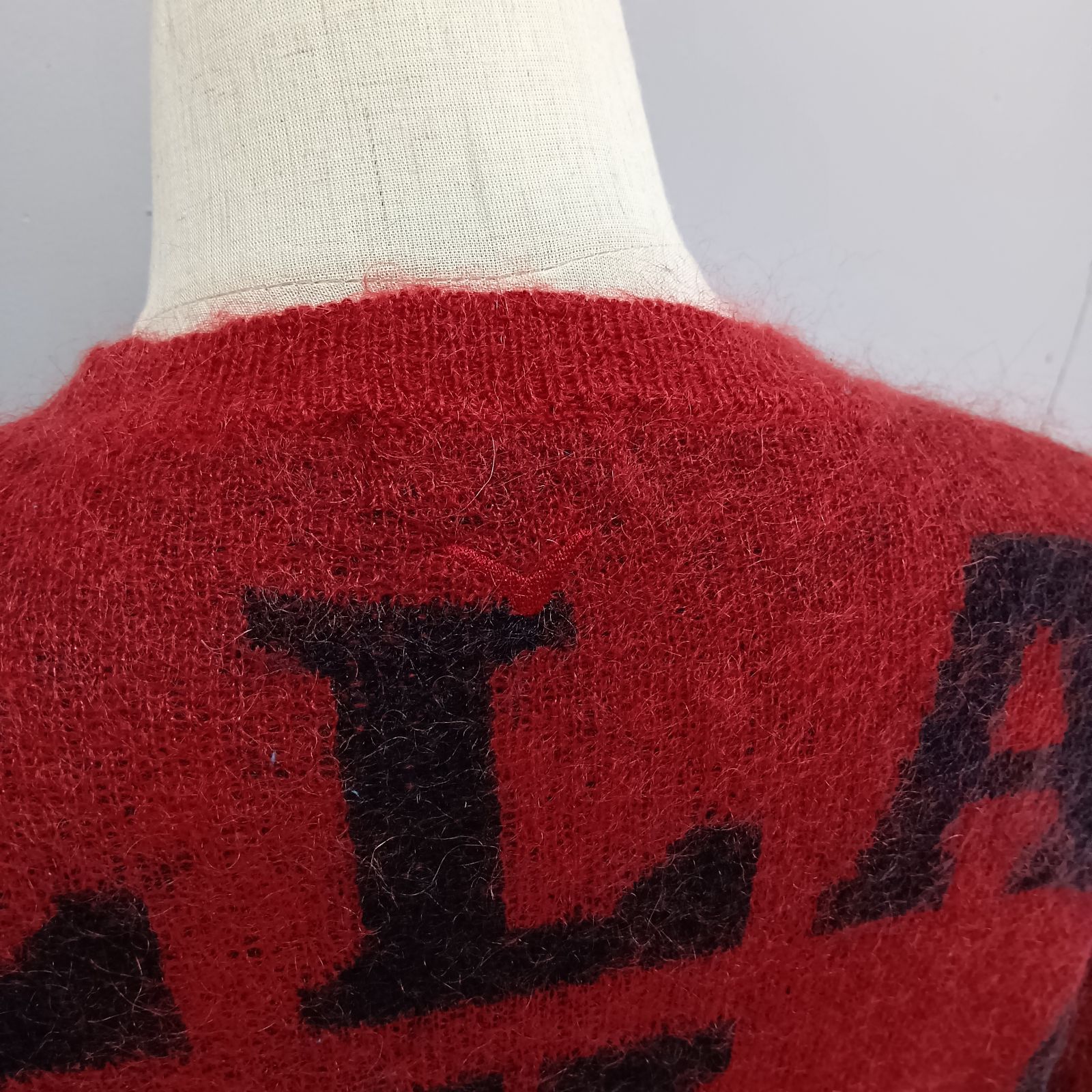 callaway モヘヤニット 3Lサイズ レッド総柄 キャロウェイ セーター