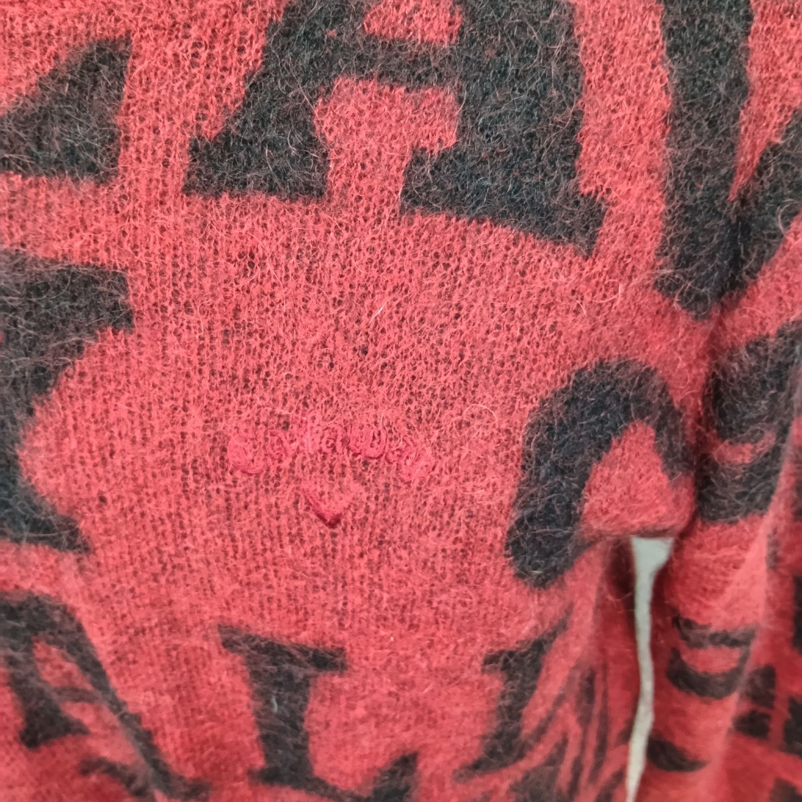 callaway モヘヤニット 3Lサイズ レッド総柄 キャロウェイ セーター