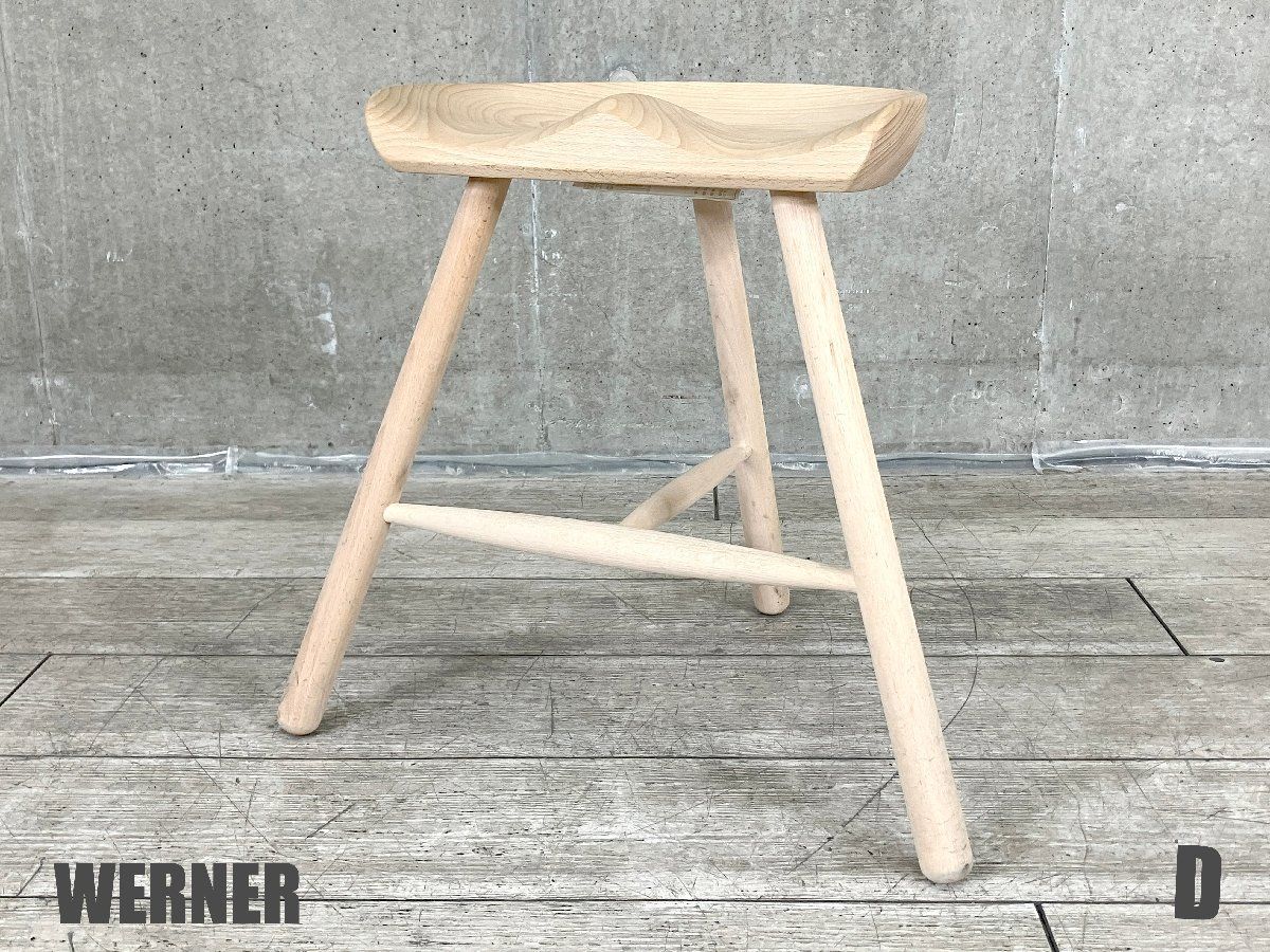 D)WERNER/ワーナー □シューメーカー スツール NO.49□ビーチ材