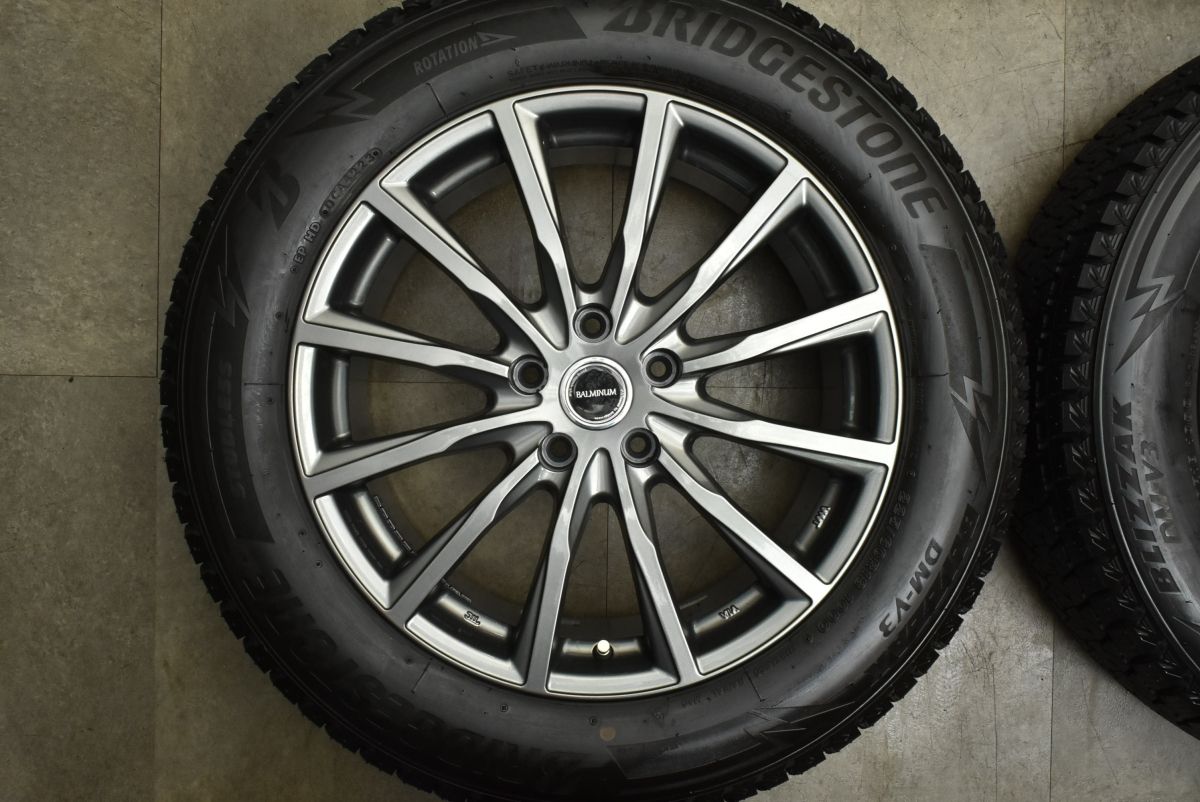  バリ溝 バルミナ 18 in 7 5 J 42 PCD 114 3 ブリヂストン ブリザック DM V 225 60 R RAV 4 ハリアー エクストレイル CX 8 18インチ タイヤ ホイールセット