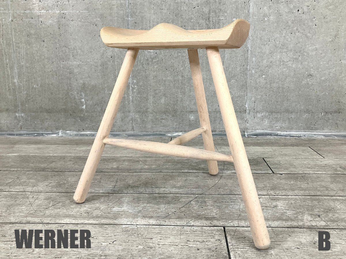 B WERNER ワーナー シューメーカー スツール NO 49 ビーチ材 ソープフィニッシュ 北欧