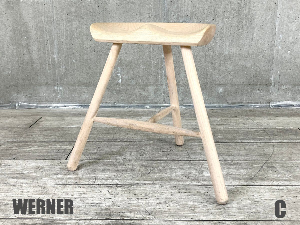 C)WERNER/ワーナー □シューメーカー スツール NO.49□ビーチ材