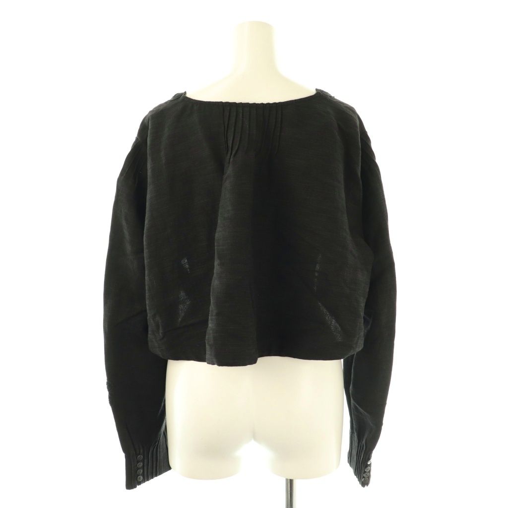 アメリヴィンテージ Ameri VINTAGE 25SS MEDI BATTEN LACE BOLERO BLOUSE ブラウス レース 長袖 F ブラック HK OS