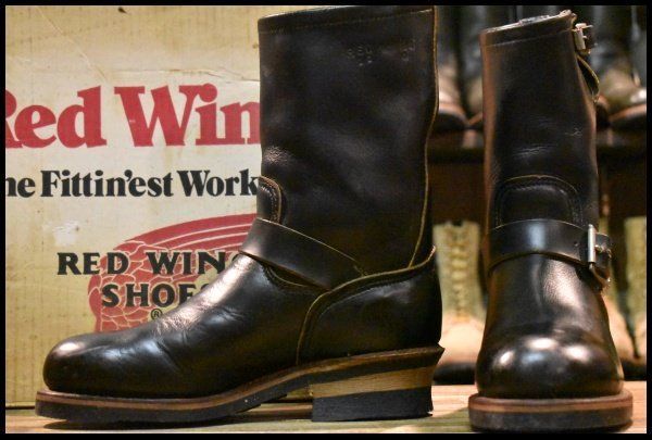 6D PT83 縦羽タグ 85年11月刻印 レッドウィング 2268 エンジニア ブラッククローム スチールトゥ ブーツ redwing HOPESMORE FJ408