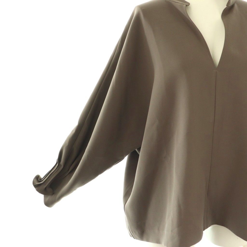  ヴェルメイユ パー イエナ VERMEIL par iena ダブルクロスドルマンブラウス 長袖 スキッパー F グレー AT OS 長袖 シャツ ブラウス