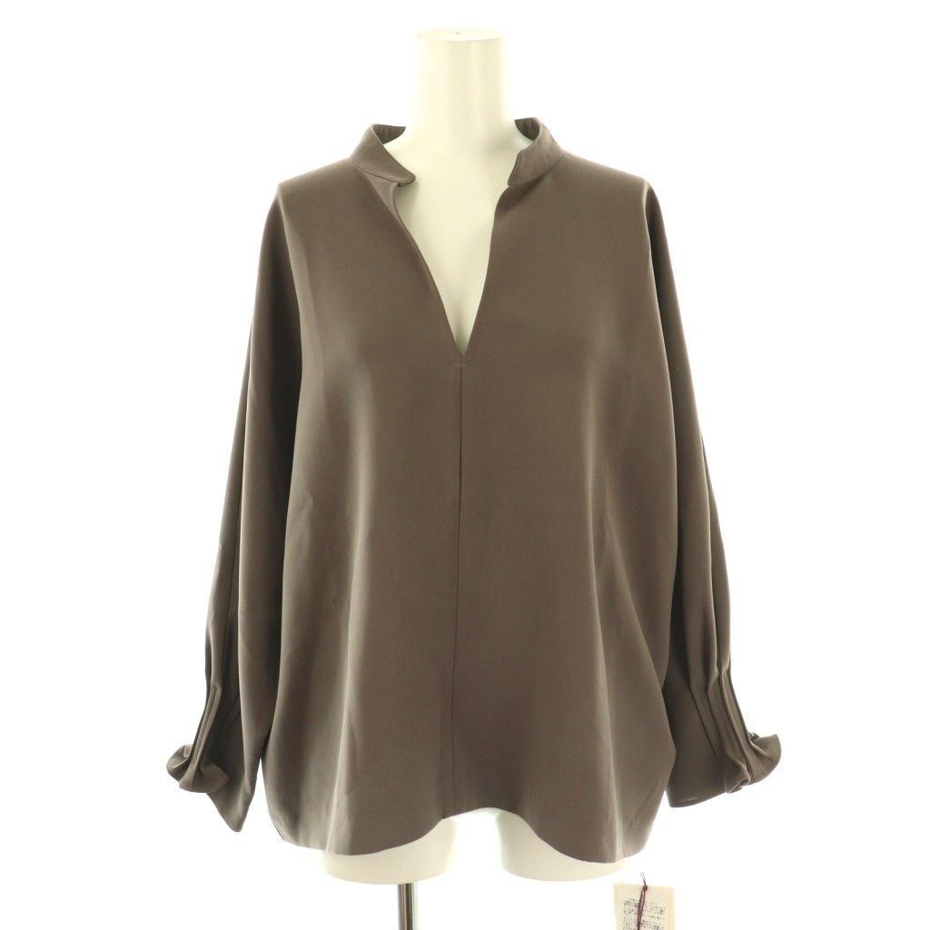 ヴェルメイユ パー イエナ VERMEIL par iena ダブルクロスドルマンブラウス 長袖 スキッパー F グレー AT OS