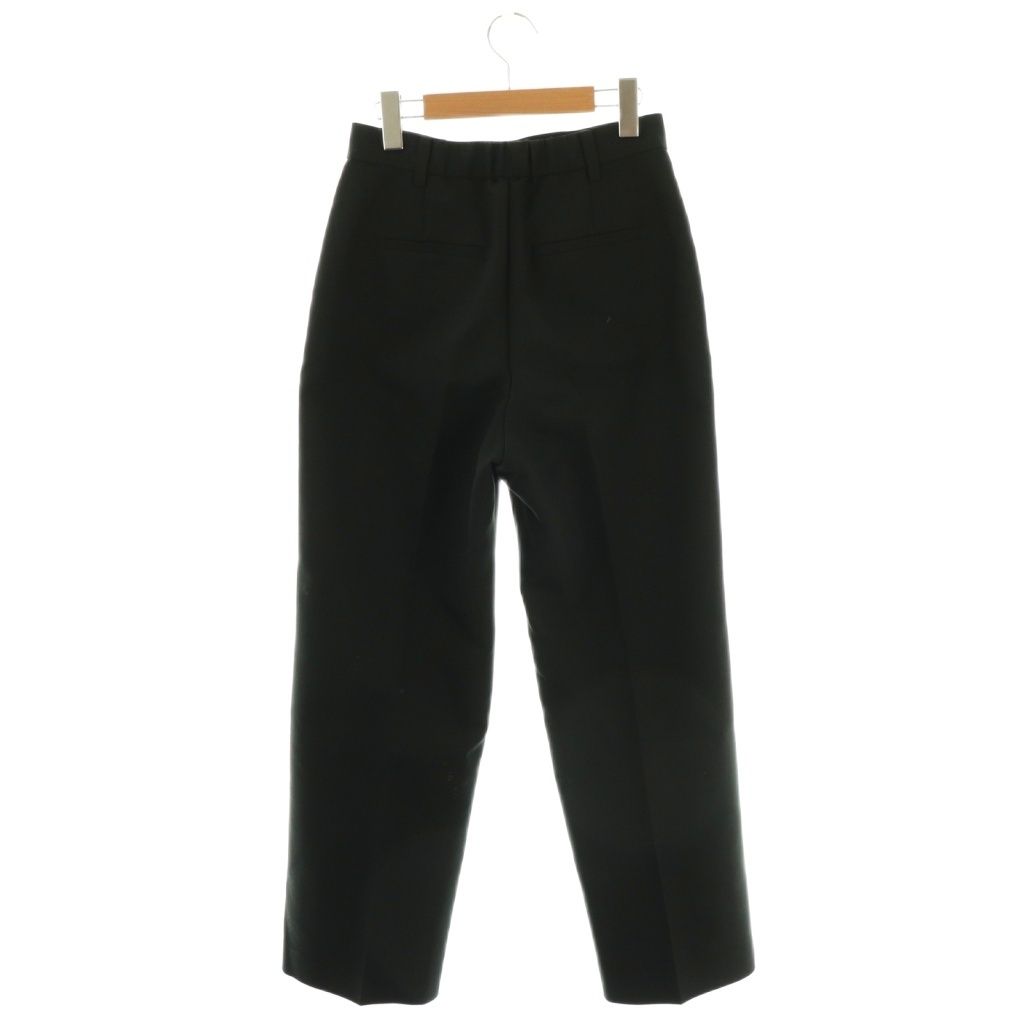 イエナ IENA 25AW ソフトダブルクロスタックパンツ スラックス 38 黒 ブラック AT OS