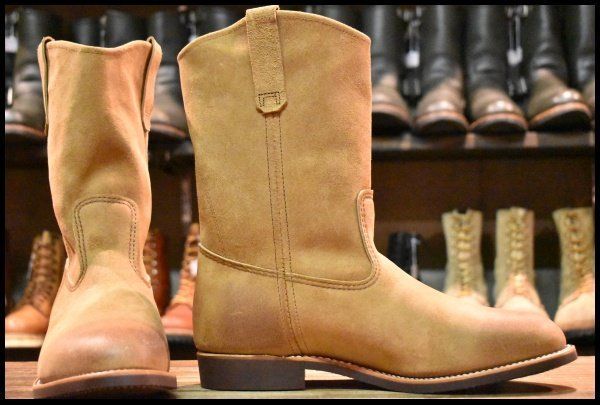 10.5E 25年 レッドウィング 8060 スエード ペコス ホーソーン ミュールスキナー 8156 ブーツ redwing pecos HOPESMORE FJ409
