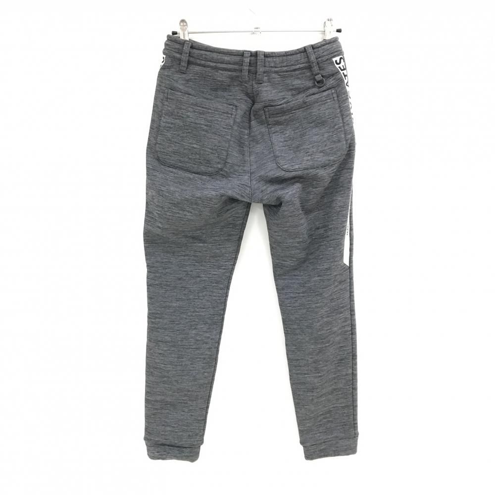 超 パーリーゲイツ ジョガーパンツ 杢ダークグレー サイドロゴ 裏起毛 レディース 1 M ゴルフウェア モデル PEARLY GATES