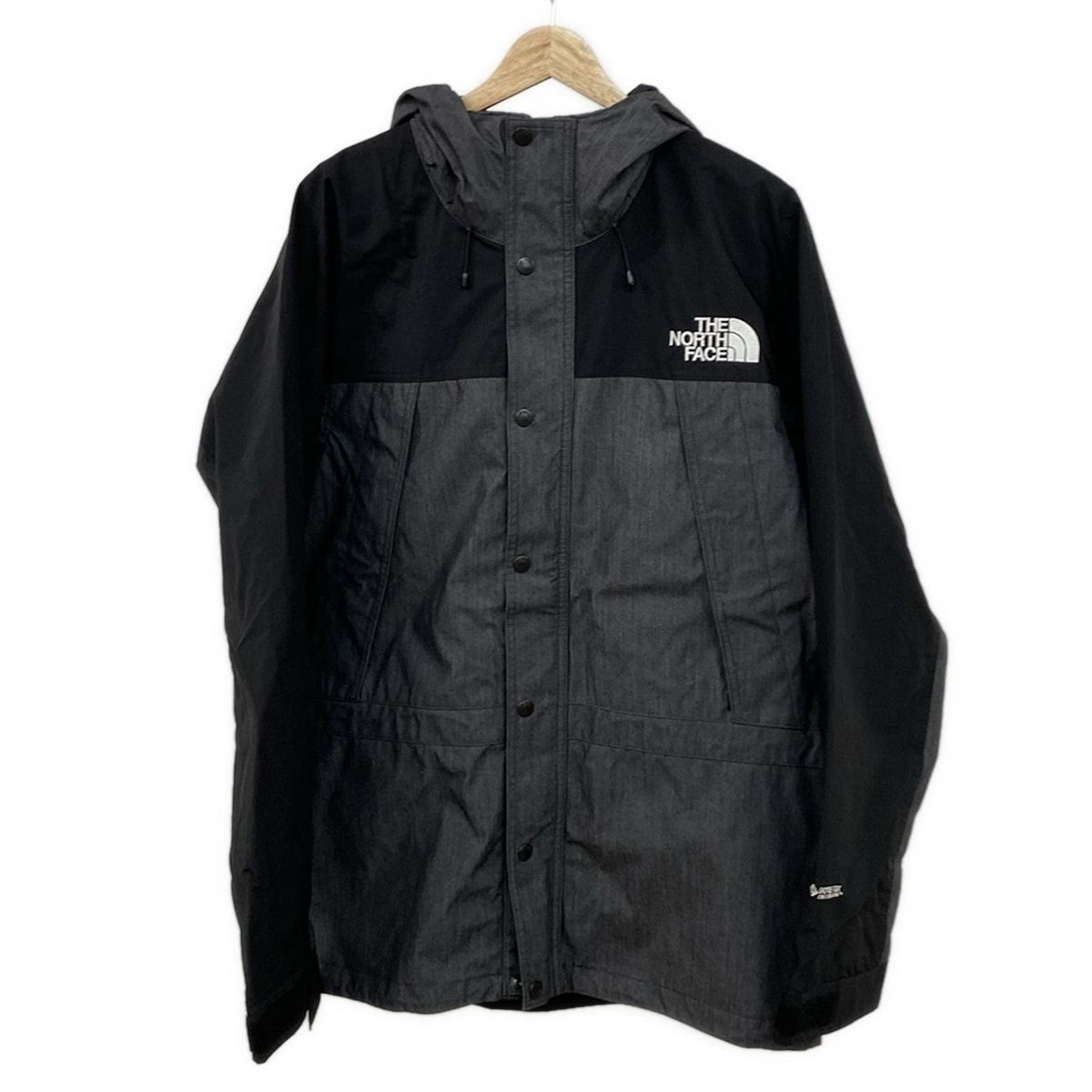 THE NORTH FACE ノースフェイス ブルゾン サイズXL メンズ マウンテンライトデニムジャケット NP12032 グレー×黒