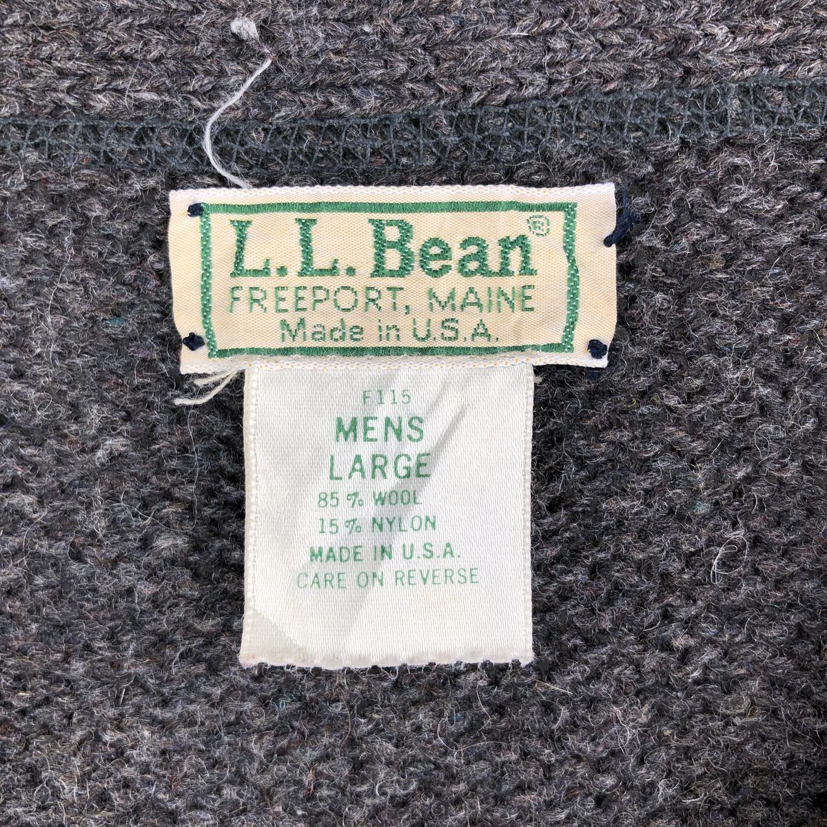 古着 80 90年代 エルエルビーン L Bean ウールニットカーディガン メンズL相当 ヴィンテージ eaa 595805 チェックシャツ ボトムス