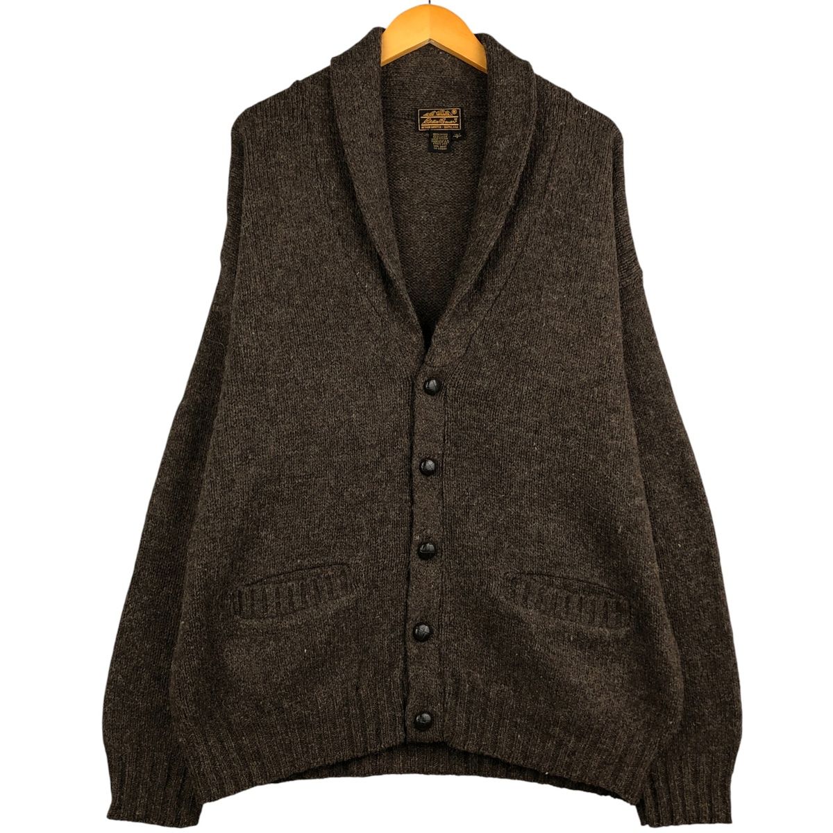 古着 90年代 エディーバウアー Eddie Bauer ショール ウールニットカーディガン メンズL相当 ヴィンテージ eaa595807