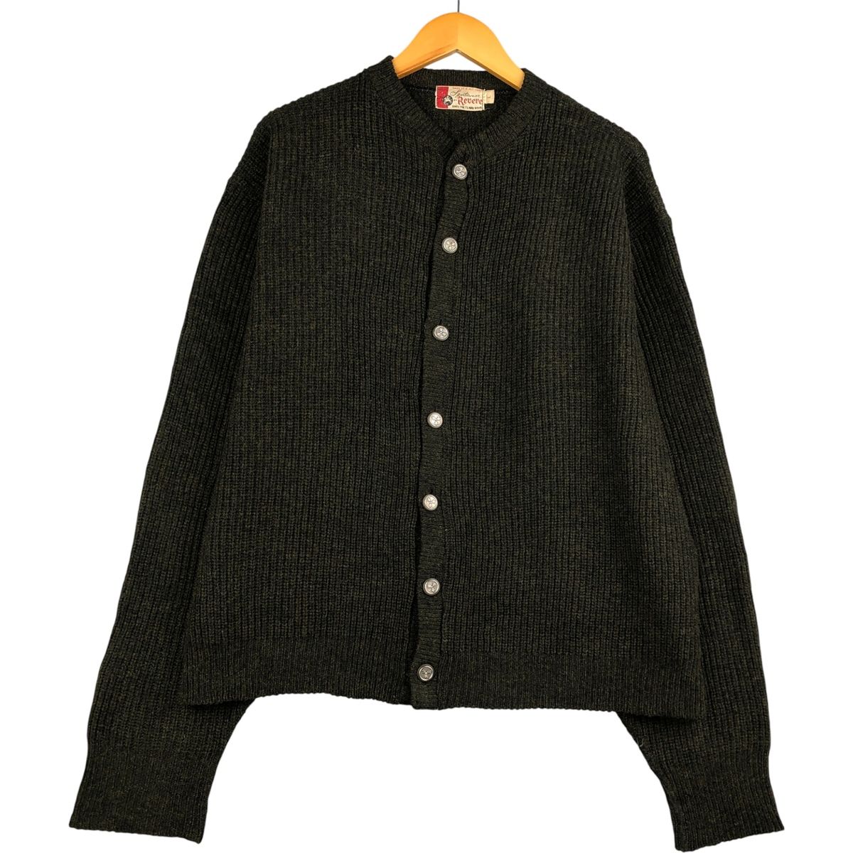 古着 70年代 Revere ウールニットカーディガン メンズL相当 ヴィンテージ eaa595808