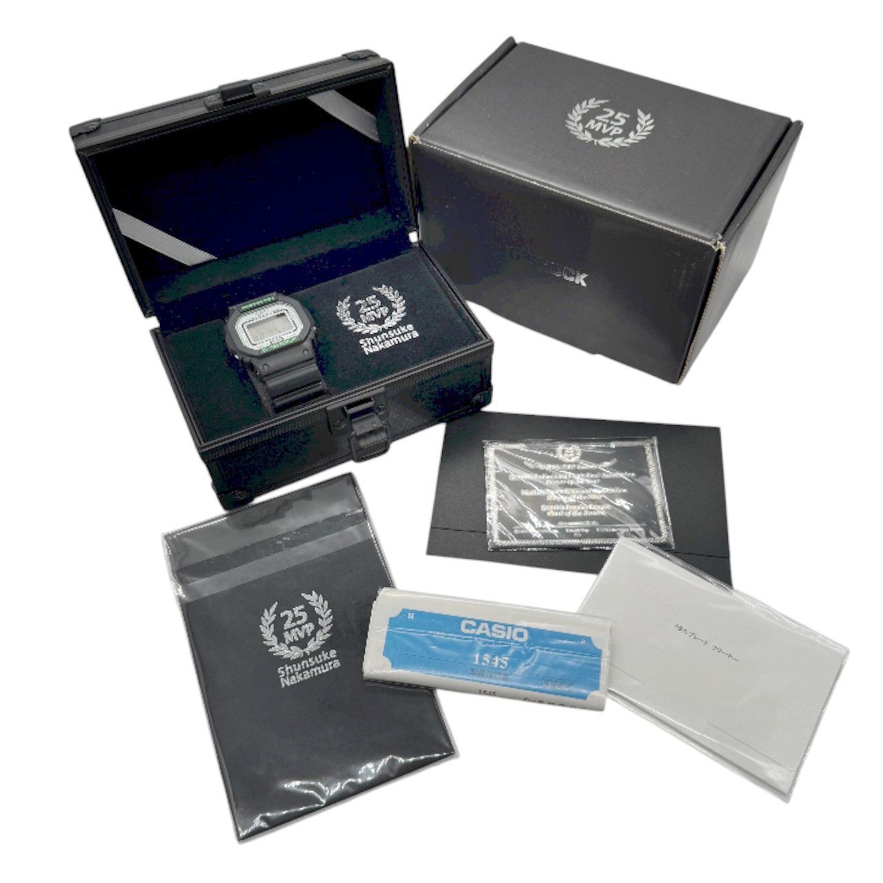  CASIO G SHOCK カシオ ジーショック 中村俊輔 MVP受賞記念 腕時計 クォーツ DW 1 TJR き メタルプレート付き ブラック メンズ レディース 腕時計(デジタル) 時計