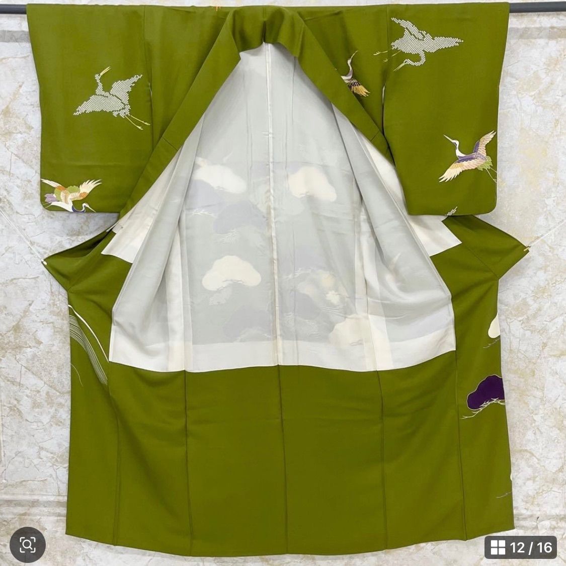  kimono one kimonoarisa 厳選 千總 訪問着 友禅刺繍 袷 広衿 作家物 京都大丸 ロング 裄65.5肩丈163 小紋普段着名古屋帯洒落袋帯半幅帯 訪問着 付け下げ 着物