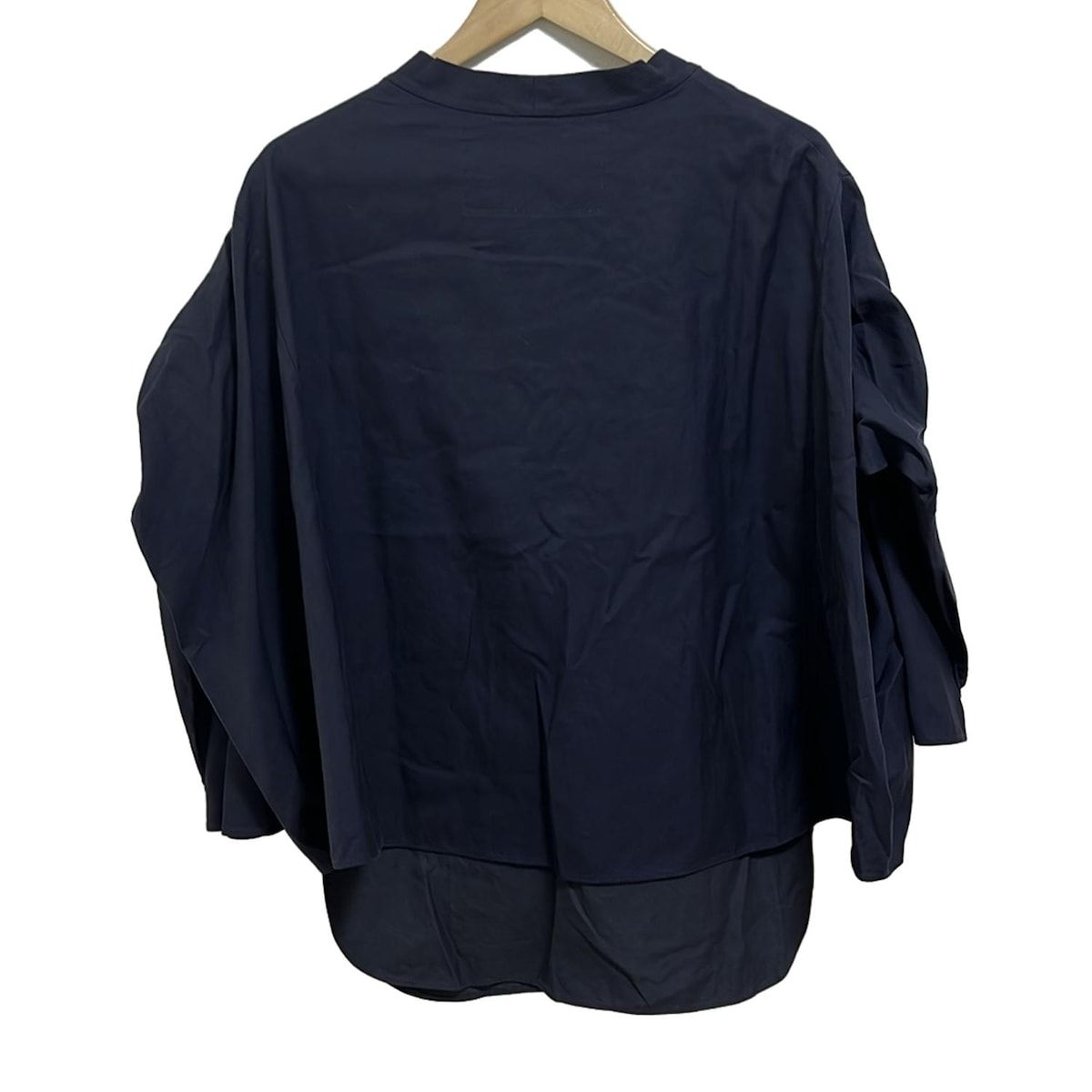 D-due H.P.FRANCE デ ドゥエ アッシュ ペー フランス チュニック サイズ38 M レディース - ネイビー ボウタイ 長袖