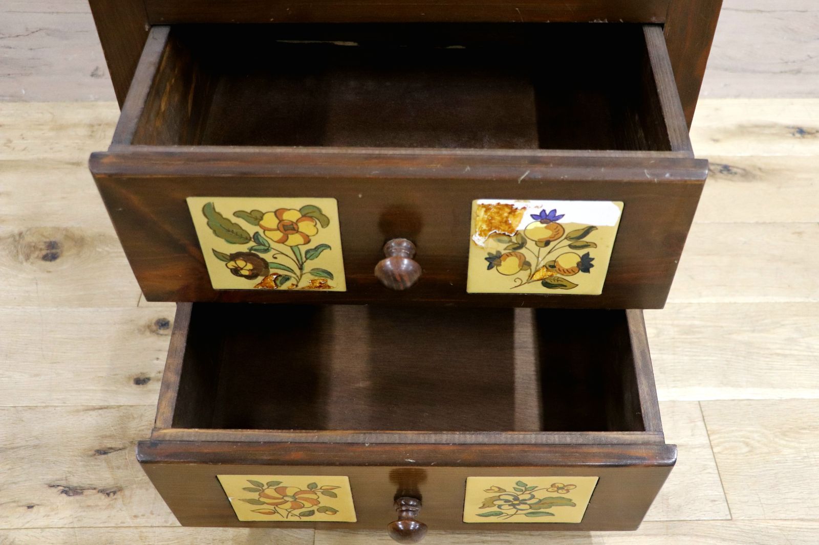 GMIH18○バレンシア家具 スペイン製 タイルチェスト 4段チェスト