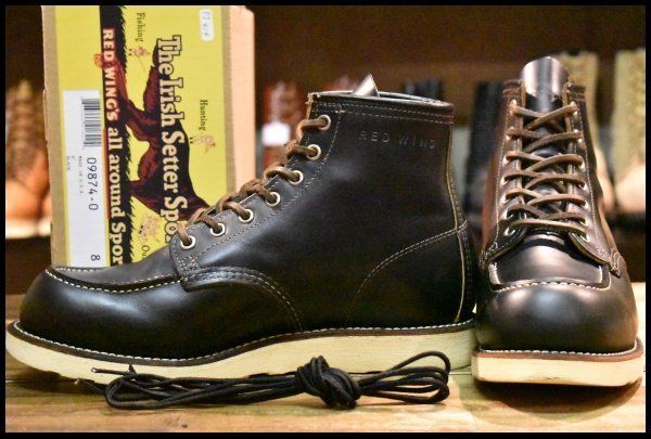 8E 13年 レッドウィング 9874 アイリッシュセッター ブラック クローンダイク モック 編み上げ ブーツ redwing HOPESMORE FJ414