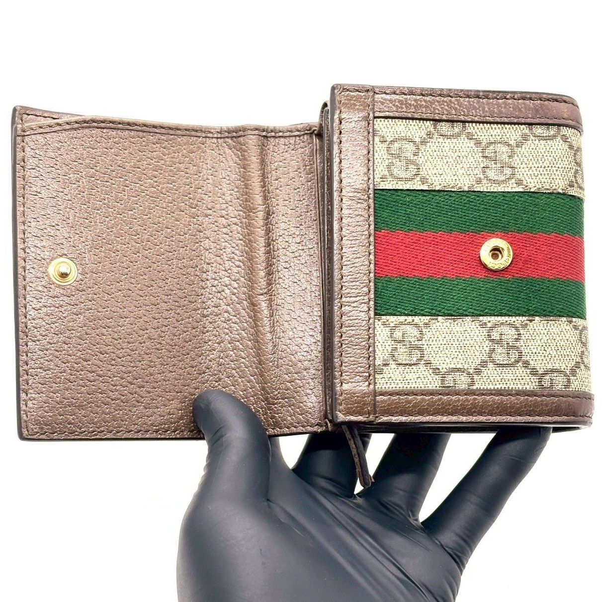 品格を映すクラシック】 GUCCI グッチ 二つ折り財布 オフィディア GG