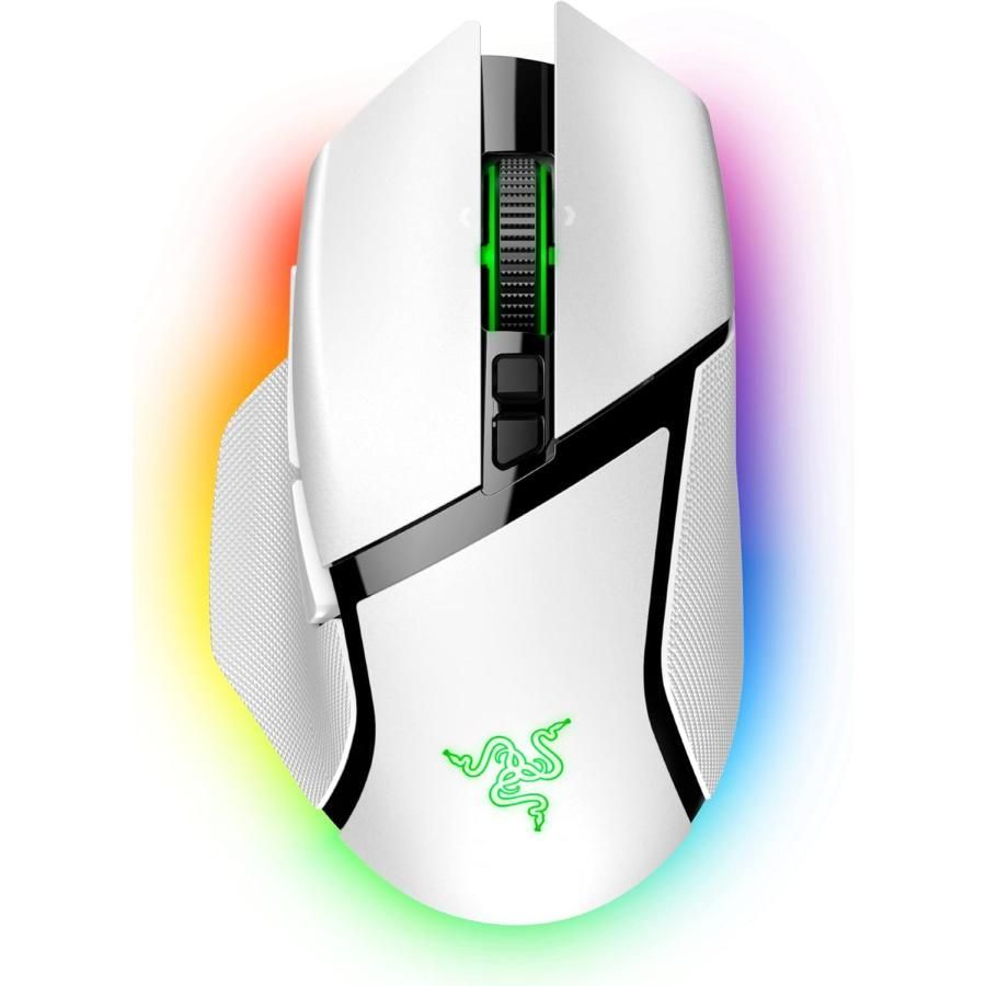 Razer レイザー Basilisk V3 Pro Bluetooth 5.0 2.4GHz ワイヤレス ホワイト 光学式 ゲーミングマウス RZ01-04620200-R3A1