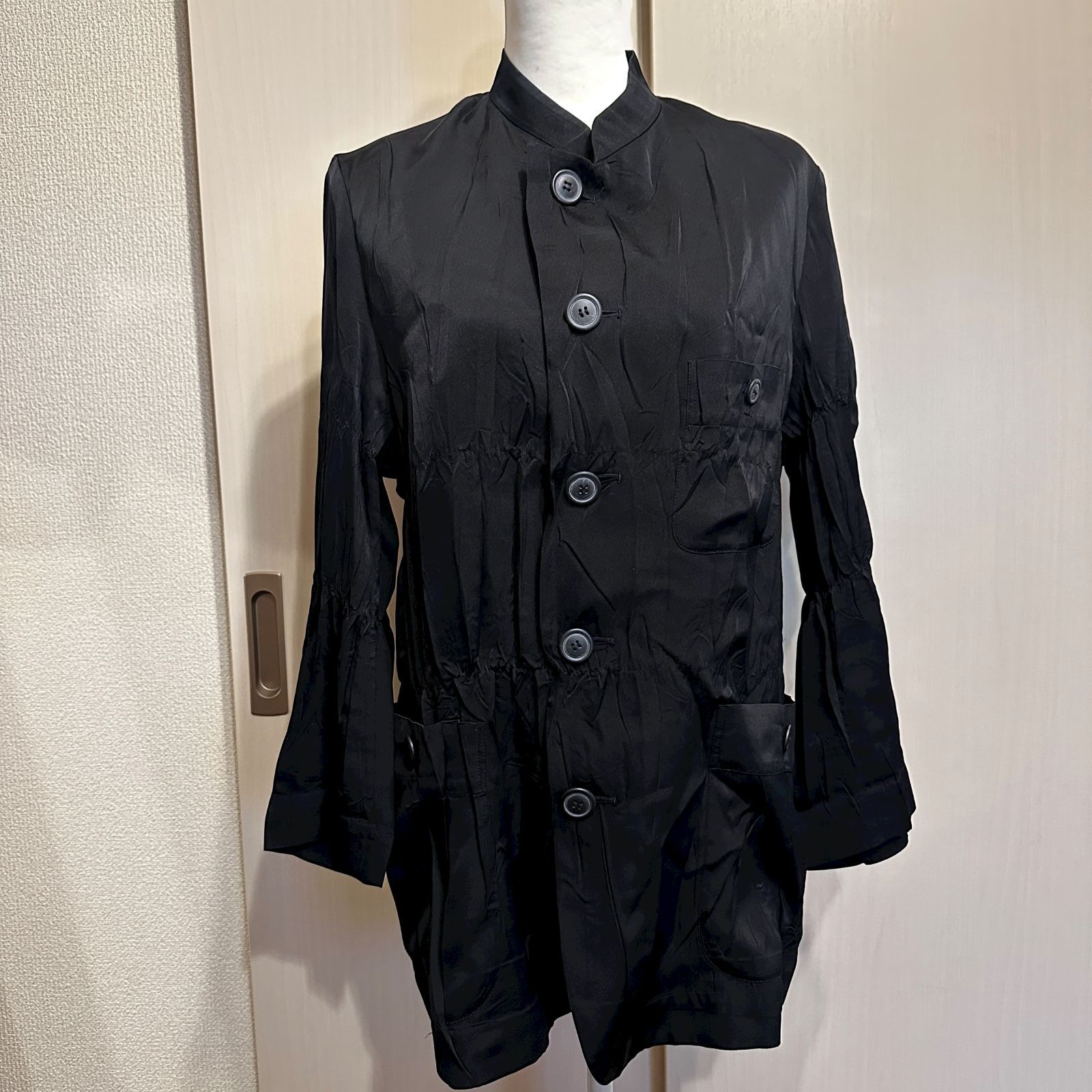 ISSEY MIYAKE シャツ 黒 サイズL HR0345