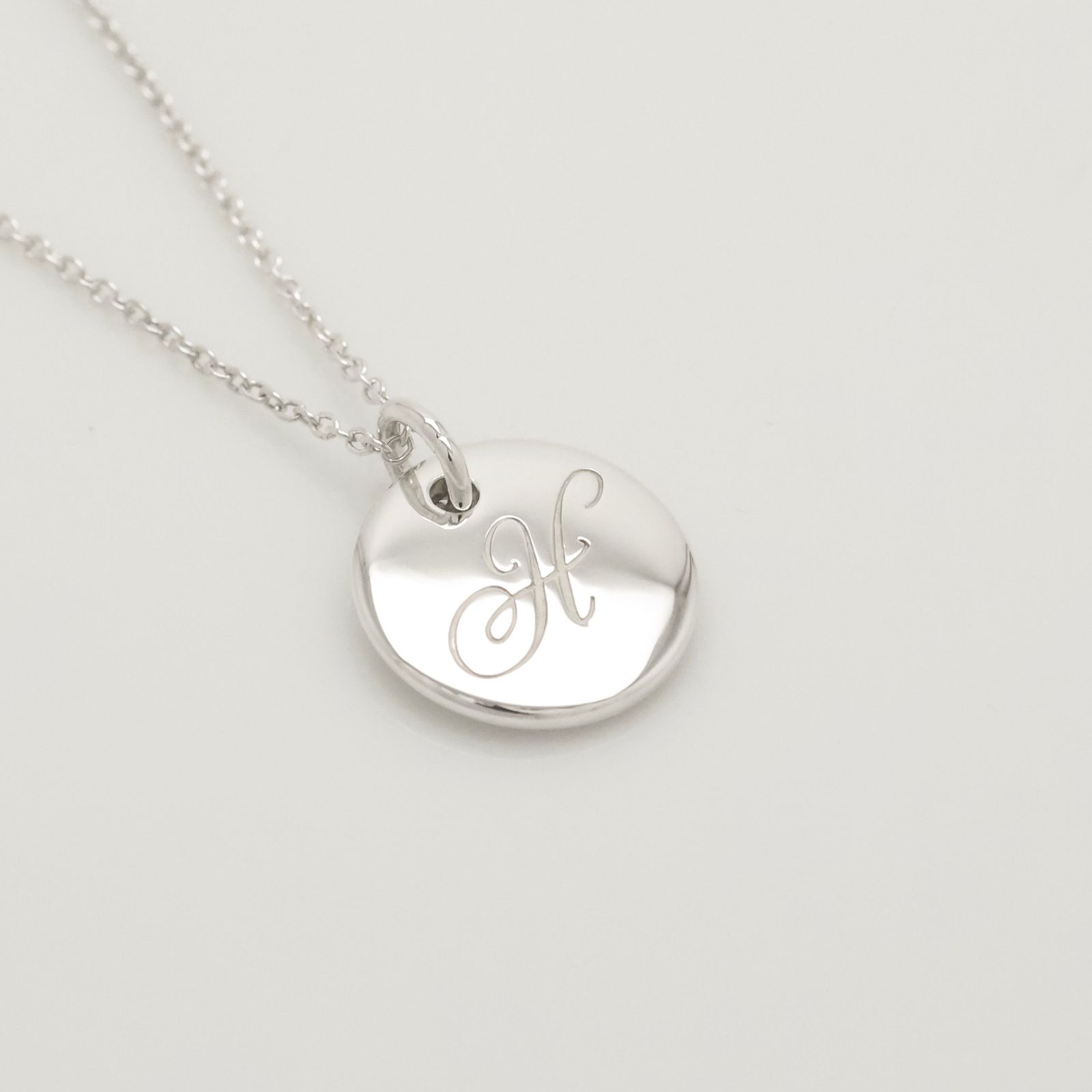 美品】ティファニー TIFFANY&Co. ノーツ レター ラウンド イニシャル H