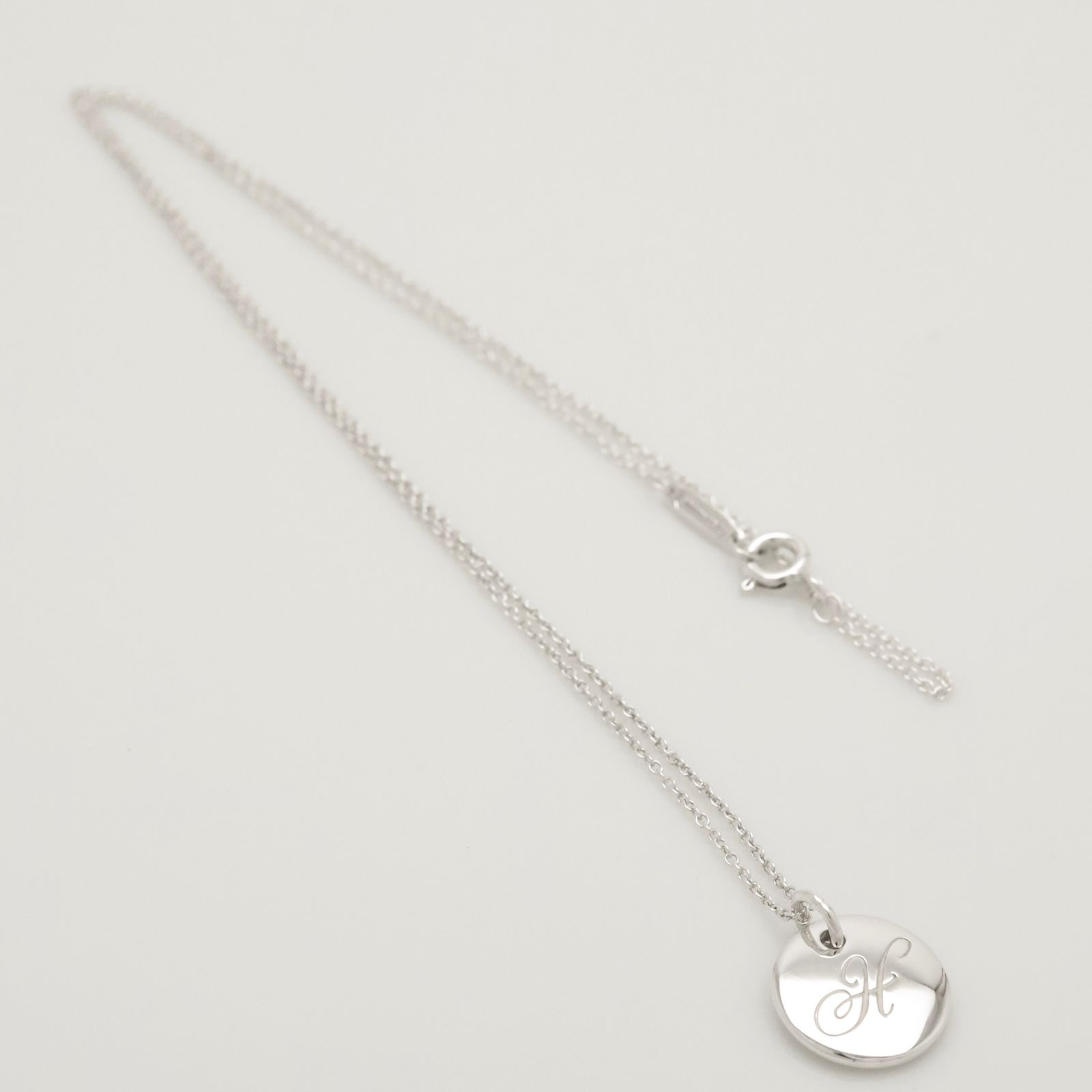 美品】ティファニー TIFFANY&Co. ノーツ レター ラウンド イニシャル H  