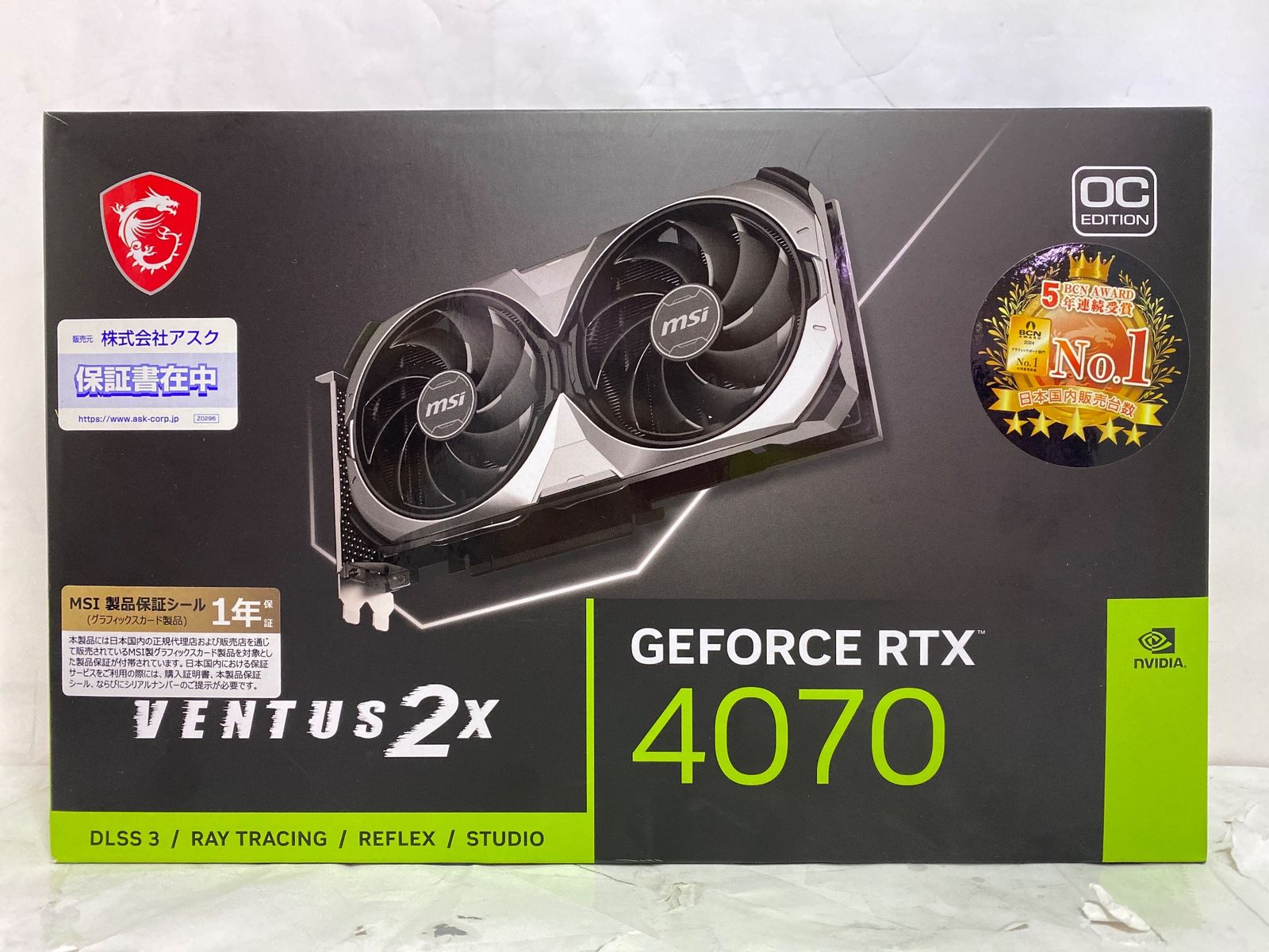 PCパーツ GeForce RTX 4070 VENTUS 2 X 12 G OC PCIExp GB